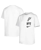 Big Boys and Girls Nike White San Antonio Spurs Vs Block Essential T-shirt