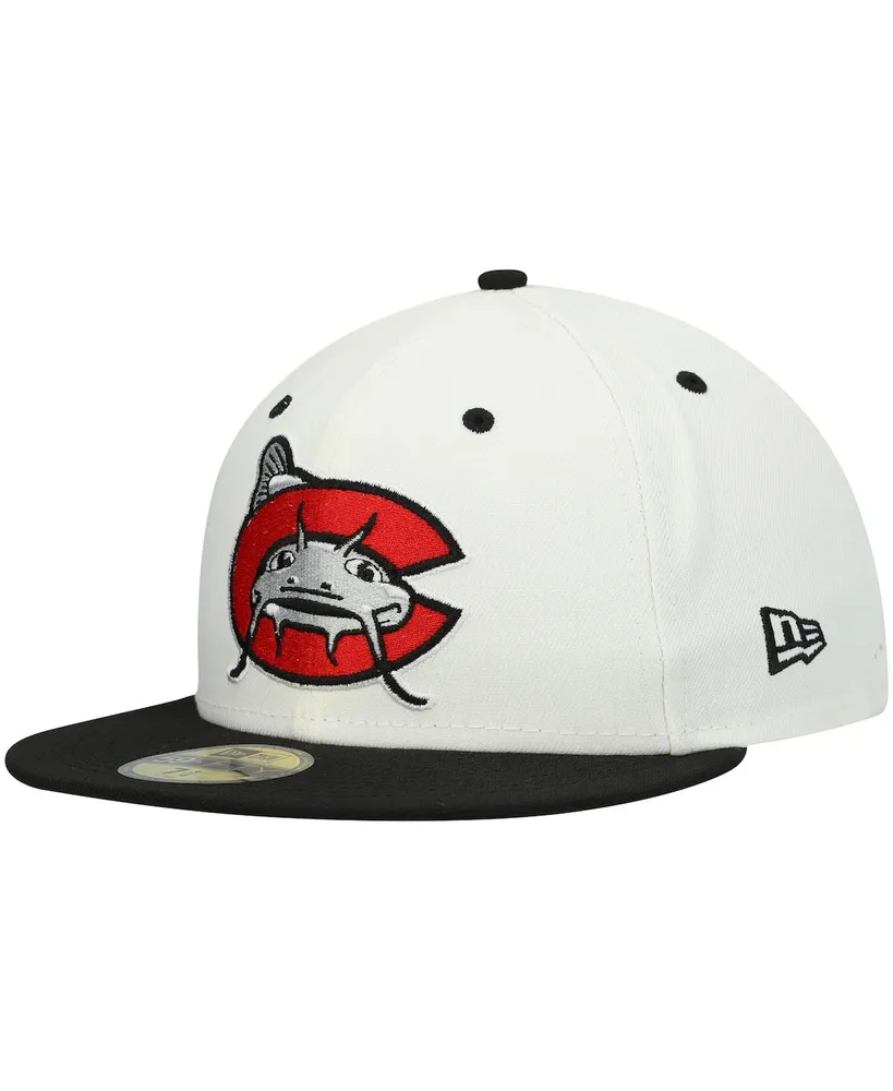 Men's New Era White Carolina Mudcats Authentic Collection Team Alternate 59FIFTY Fitted Hat