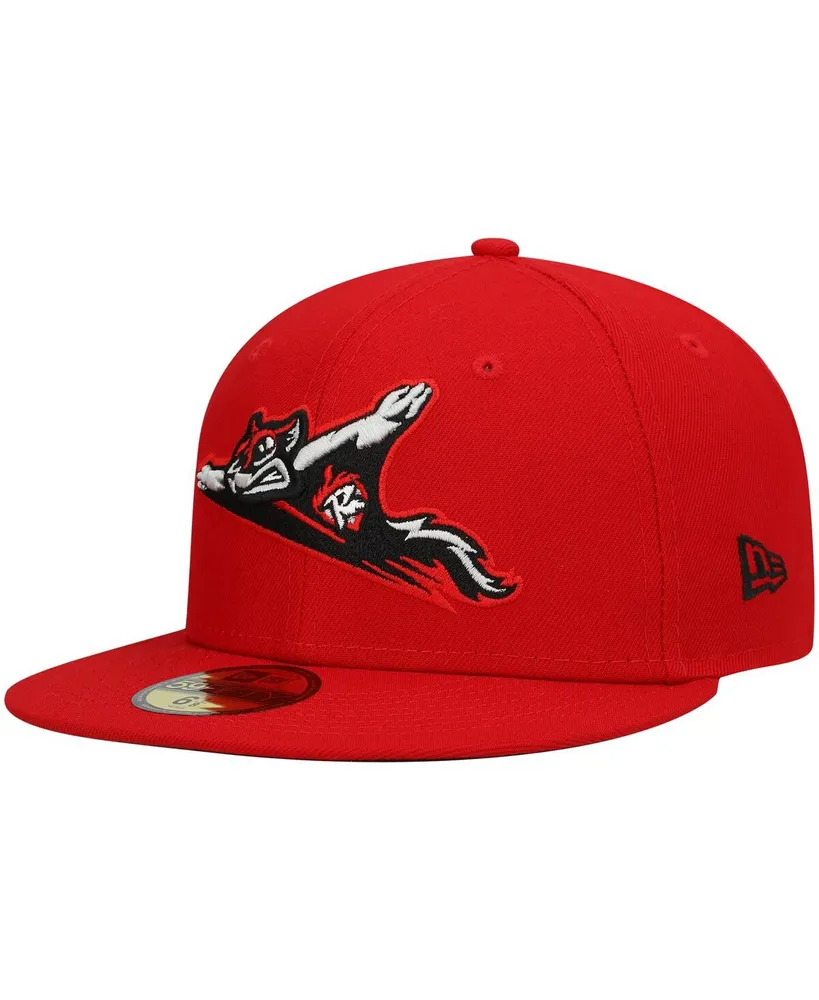 Men's New Era Red Richmond Flying Squirrels Authentic Collection Road 59FIFTY Fitted Hat