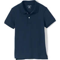 Lands' End Girls School Uniform Short Sleeve Tailored Fit Interlock Polo Shirt