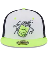 Men's New Era White Columbia Fireflies Authentic Collection Alternate Logo 59FIFTY Fitted Hat