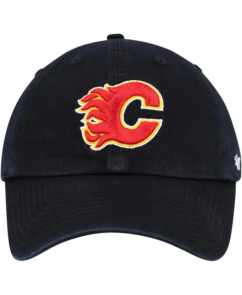 Men's '47 Brand Black Calgary Flames Alternate Clean Up Adjustable Hat