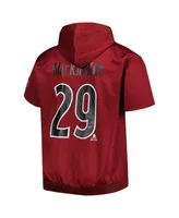 Men's Fanatics Nathan MacKinnon Burgundy Colorado Avalanche Big and Tall Name Number Pullover Hoodie