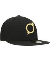 Men's New Era Black Omaha Storm Chasers Authentic Collection Road 59FIFTY Fitted Hat