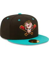 Men's New Era Black, Turquoise Veleros de Columbus Copa De La Diversion 59FIFTY Fitted Hat