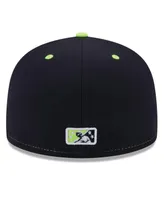 Men's New Era White Columbia Fireflies Authentic Collection Alternate Logo 59FIFTY Fitted Hat