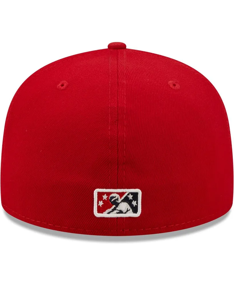 Men's New Era Red Tacoma Rainiers Authentic Collection 59FIFTY Fitted Hat