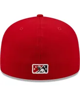 Men's New Era Red Tacoma Rainiers Authentic Collection 59FIFTY Fitted Hat