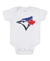 Newborn and Infant Boys Girls Royal, Powder Blue, White Toronto Blue Jays Minor League Player Three-Pack Bodysuit Set