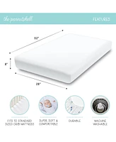 The Peanutshell Woodland Animals and Nautical Fitted Crib Sheets for Boys, 8-Pack Set, Black, White, Blue