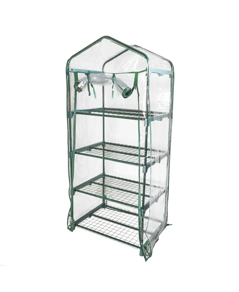 Garden Elements Personal Plastic Indoor Standing Greenhouse For Seed Starting and Propagation, Frost Protection Clear, Small, 27 Inches x 19 Inches x