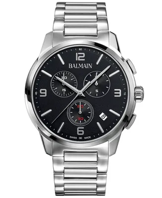 Balmain Men's Swiss Chronograph Madrigal Stainless Steel Bracelet Watch 42mm