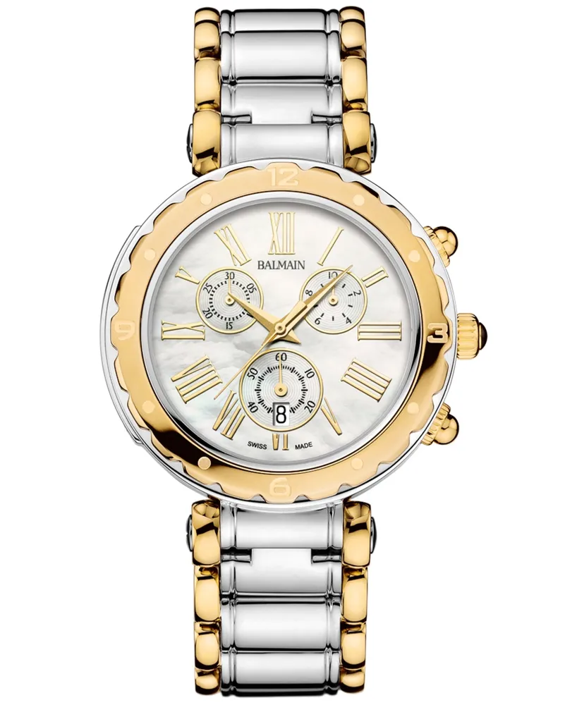 Balmain Women's Swiss Chronograph Balmainia Two-Tone Stainless Steel Bracelet Watch 38mm