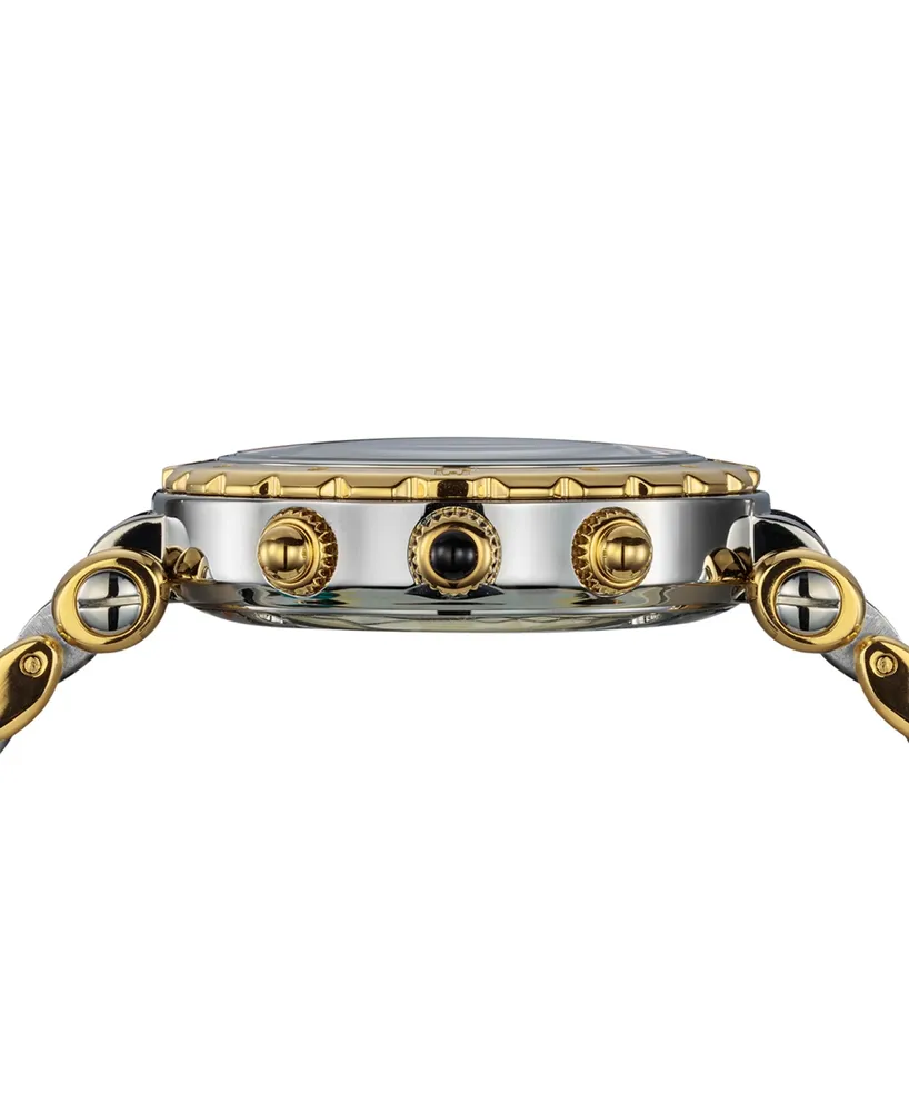 Balmain Women's Swiss Chronograph Balmainia Diamond (1/20 ct. t.w.) Two-Tone Stainless Steel Bracelet Watch 38mm