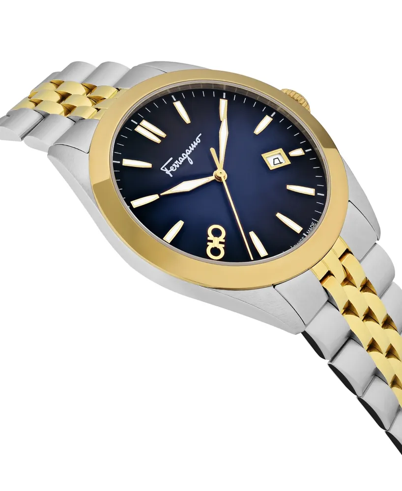 Salvatore Ferragamo Men's Swiss Classic Two-Tone Stainless Steel Bracelet Watch 42mm