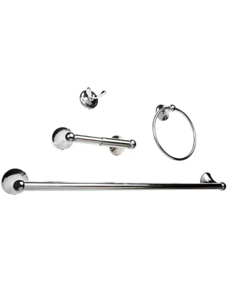 Bathroom Hardware Accessory Set Includes Towel Bar, Toilet Paper Holder, Hand Towel bar and Robe Hook