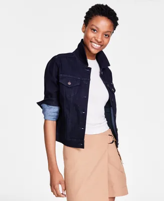 Calvin Klein Jeans Women's Basic Button-Front Trucker Jacket