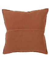 Saro Lifestyle Fringed Linen Decorative Pillow, 20" x