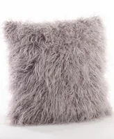 Saro Lifestyle Mongolian Faux Fur Decorative Pillow