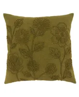 Saro Lifestyle Washed Floral Decorative Pillow, 20" x 20"