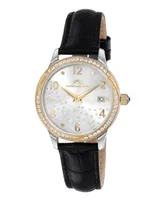 Porsamo Bleu Women's Ruby Genuine Leather Band Watch 1141BRUL