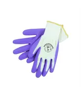 Womanswork 440PUR L Purple Form Fitting Weeder Gardening Gloves, Large