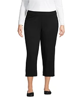 Lands' End Women's Plus Starfish Mid Rise Pull On Crop Pants