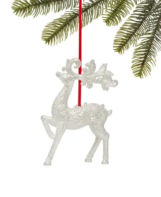 Holiday Lane Christmas Glitters Deer Ornament, Created for Macy's