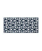 Jean Pierre Karb Floral Scroll Tufted- Machine Washable Runner Rug