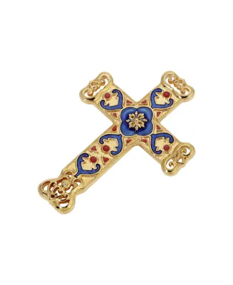 Symbols of Faith Enamel Cross Brooch