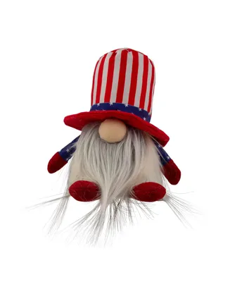 6.75" Lighted Americana Boy 4th of July Patriotic Gnome