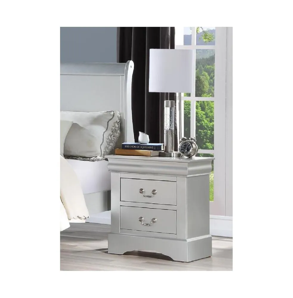 Simplie Fun Louis Philippe Iii Nightstand In Platinum