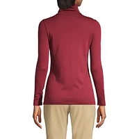 Lands' End Women's Supima Cotton Long Sleeve Turtleneck