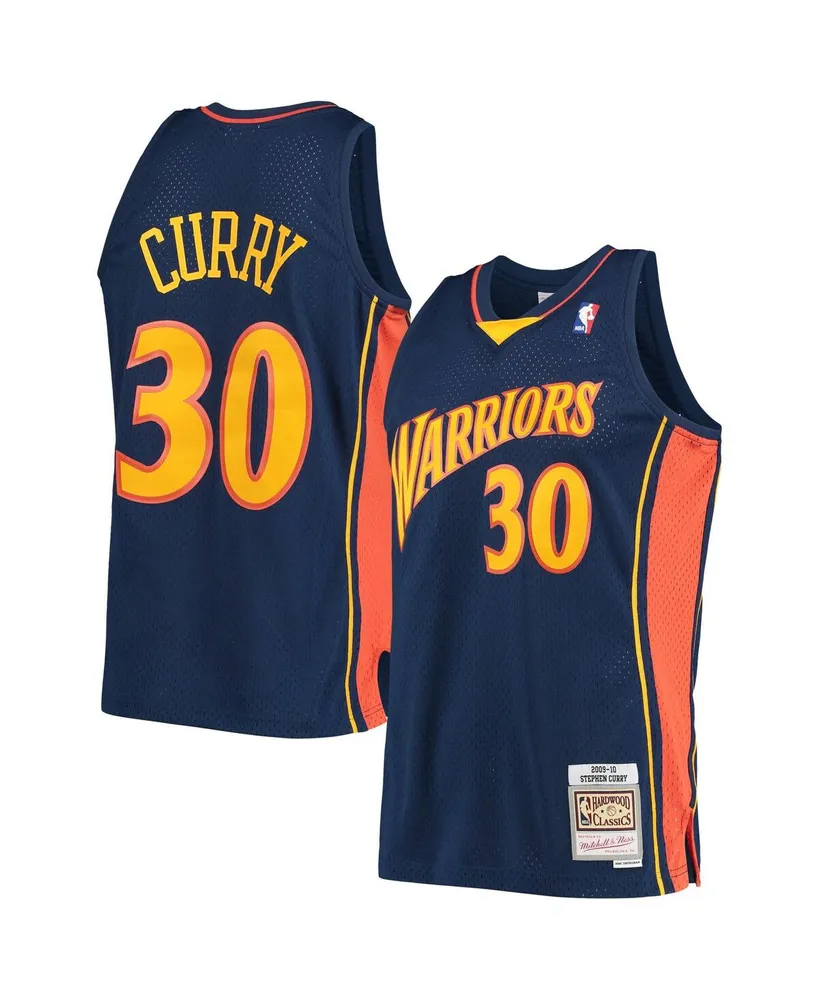 Men's Mitchell & Ness Stephen Curry Navy Golden State Warriors 2009-10 Hardwood Classics Swingman Player Jersey