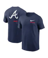 Men's Nike Navy Atlanta Braves Over the Shoulder T-shirt