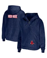 Women's Wear by Erin Andrews Heather Navy Boston Red Sox Full-Zip Hoodie