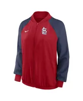 Women's Nike Red St. Louis Cardinals Authentic Collection Team Raglan Performance Full-Zip Jacket