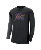 Men's Nike Black Phoenix Suns Courtside Versus Flight MAX90 Long Sleeve T-shirt