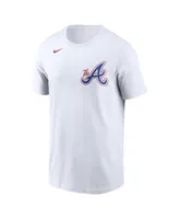 Men's Atlanta Braves Austin Riley Nike Navy Name & Number T-Shirt