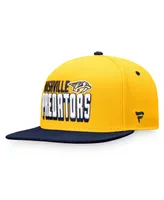 Men's Fanatics Gold, Navy Nashville Predators Heritage Retro Two-Tone Snapback Hat