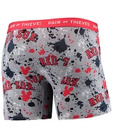 Men's Pair of Thieves Gray, Navy Boston Red Sox Super Fit 2-Pack Boxer Briefs Set