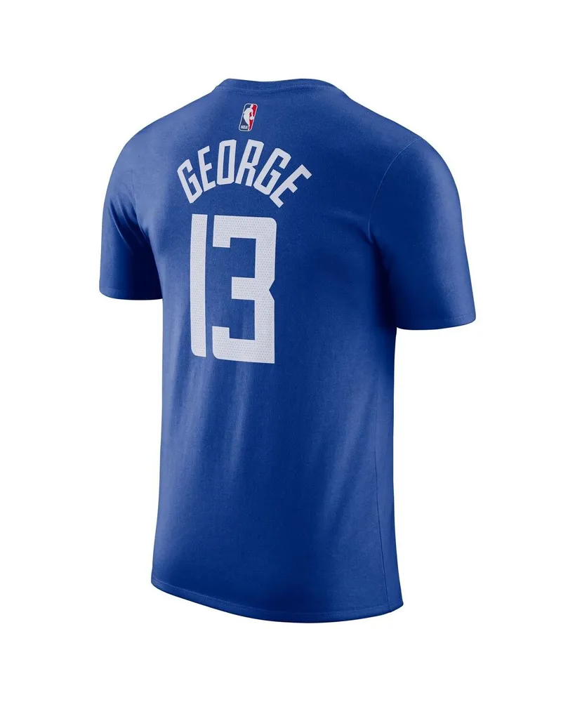 Men's Nike Paul George Royal La Clippers Icon 2022/23 Name and Number T-shirt