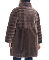 Jones New York Women's Plus Size Faux-Fur Coat