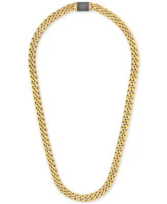 Bulova Men's Classic Curb Chain 24" Necklace in Gold-Plated Stainless Steel