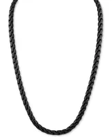 Bulova Men's Link Chain 24" Necklace in Black-Plated Stainless Steel