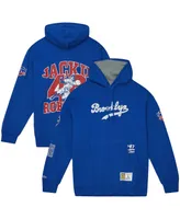 Men's Mitchell & Ness Jackie Robinson Royal Brooklyn Dodgers Cooperstown Collection Legends Fleece Pullover Hoodie