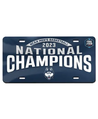 Wincraft UConn Huskies 2023 Ncaa Men's Basketball National Champions Laser Cut Acrylic License Plate
