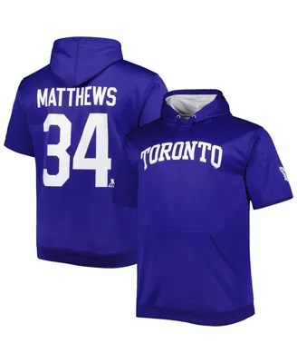 Men's Fanatics Auston Matthews Blue Toronto Maple Leafs Big and Tall Name Number Pullover Hoodie