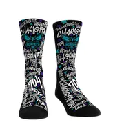 Men's and Women's Rock 'Em Socks Charlotte Hornets Graffiti Crew Socks