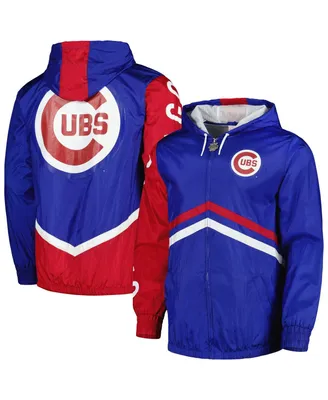 Men's Mitchell & Ness Royal Chicago Cubs Undeniable Full-Zip Hoodie Windbreaker Jacket